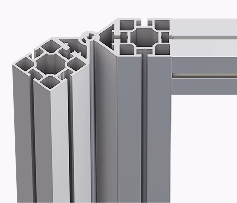 Hinged profile for variable connections